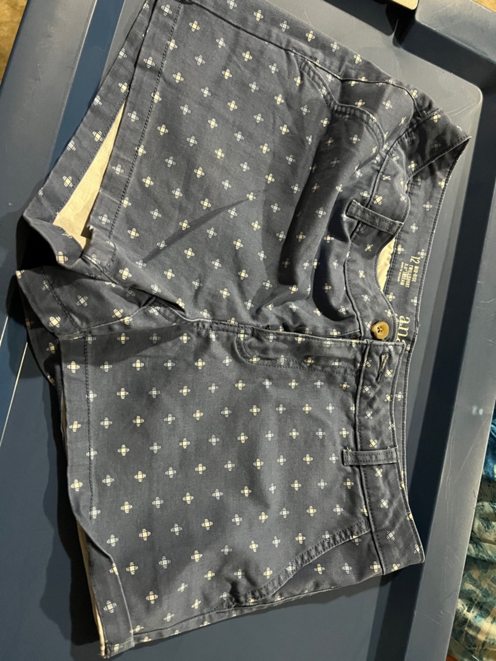 a.n.a Navy Blue Printed Women’s Shorts